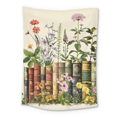 Books Flowers Book Flower Flora Floral Medium Tapestry