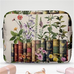 Books Flowers Book Flower Flora Floral Make Up Pouch (large)