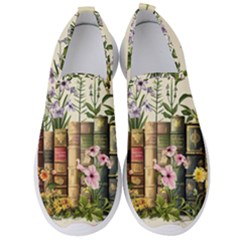 Books Flowers Book Flower Flora Floral Men s Slip On Sneakers