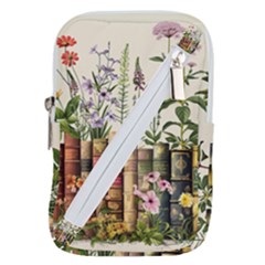 Books Flowers Book Flower Flora Floral Belt Pouch Bag (small)