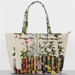 Books Flowers Book Flower Flora Floral Back Pocket Shoulder Bag 