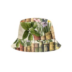 Books Flowers Book Flower Flora Floral Inside Out Bucket Hat (kids)