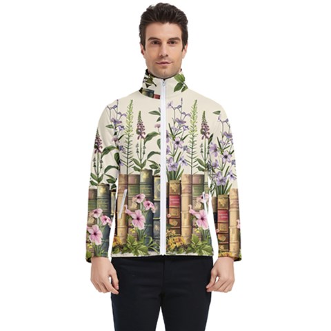 Books Flowers Book Flower Flora Floral Men s Bomber Jacket by Maspions