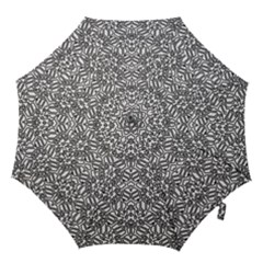 Monochrome Maze Design Print Hook Handle Umbrellas (medium) by dflcprintsclothing