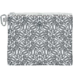 Monochrome Maze Design Print Canvas Cosmetic Bag (xxxl) by dflcprintsclothing