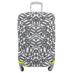 Monochrome Maze Design Print Luggage Cover (medium) by dflcprintsclothing