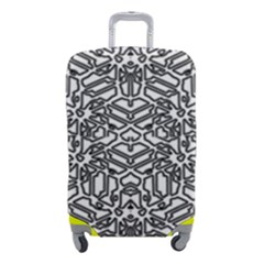 Monochrome Maze Design Print Luggage Cover (small) by dflcprintsclothing