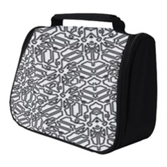 Monochrome Maze Design Print Full Print Travel Pouch (small) by dflcprintsclothing