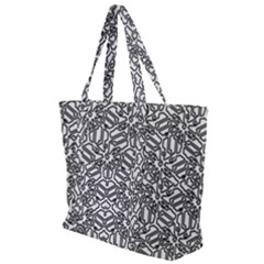 Monochrome Maze Design Print Zip Up Canvas Bag by dflcprintsclothing