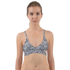 Monochrome Maze Design Print Wrap Around Bikini Top by dflcprintsclothing