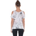 Light Grey and Pink Floral Cut Out Side Drop T-Shirt View2