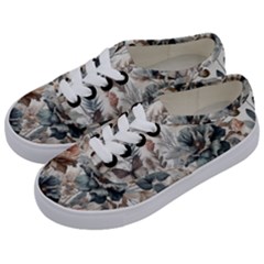 Vintage Floral Elegance Kids  Classic Low Top Sneakers by LyssasMindArt