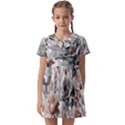 Vintage Floral Elegance Kids  Asymmetric Collar Dress View1