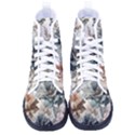 Vintage Floral Elegance Kid s High-Top Canvas Sneakers View1