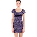 Enigmatic Plum Mosaic Short Sleeve Bodycon Dress View1