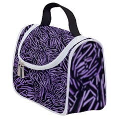 Enigmatic Plum Mosaic Satchel Handbag