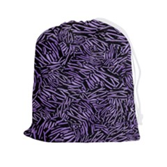 Enigmatic Plum Mosaic Drawstring Pouch (2xl) by dflcprintsclothing