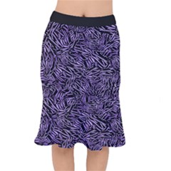 Enigmatic Plum Mosaic Short Mermaid Skirt