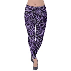 Enigmatic Plum Mosaic Velvet Leggings by dflcprintsclothing