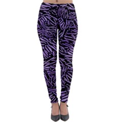 Enigmatic Plum Mosaic Lightweight Velour Leggings by dflcprintsclothing