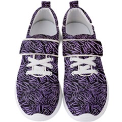 Enigmatic Plum Mosaic Men s Velcro Strap Shoes