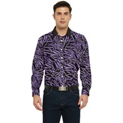 Enigmatic Plum Mosaic Men s Long Sleeve Pocket Shirt  by dflcprintsclothing