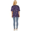 Enigmatic Plum Mosaic Oversized Basic T-Shirt View4