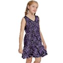 Enigmatic Plum Mosaic Kids  Sleeveless Tiered Mini Dress View3