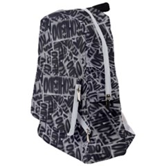 Rebel Life: Typography Black And White Pattern Travelers  Backpack by dflcprintsclothing