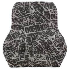 Rebel Life: Typography Black And White Pattern Car Seat Back Cushion  by dflcprintsclothing