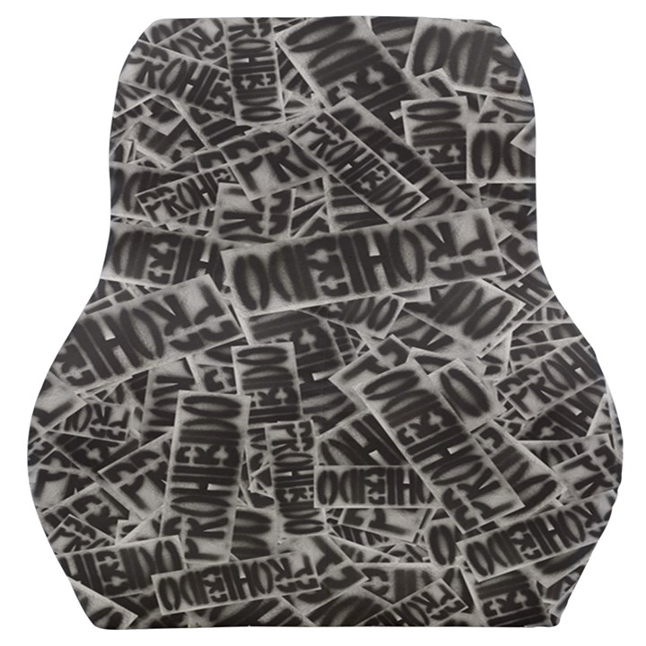 Rebel Life: Typography Black and White Pattern Car Seat Back Cushion 