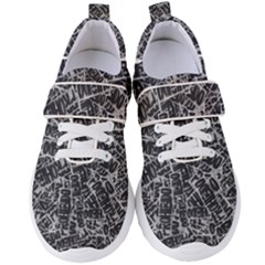 Rebel Life: Typography Black And White Pattern Women s Velcro Strap Shoes by dflcprintsclothing