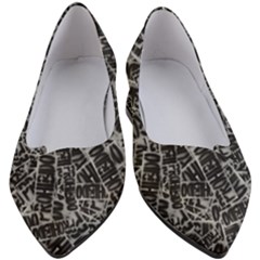 Rebel Life: Typography Black And White Pattern Women s Block Heels  by dflcprintsclothing