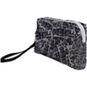 Rebel Life: Typography Black and White Pattern Wristlet Pouch Bag (Small) View1