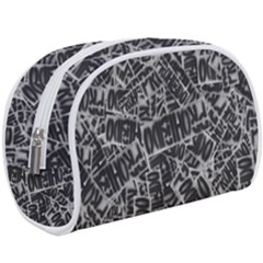 Rebel Life: Typography Black And White Pattern Make Up Case (large) by dflcprintsclothing