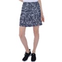 Rebel Life: Typography Black and White Pattern Tennis Skirt View1