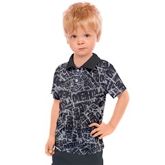 Rebel Life: Typography Black And White Pattern Kids  Polo T-shirt