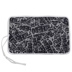 Rebel Life: Typography Black And White Pattern Pen Storage Case (s) by dflcprintsclothing