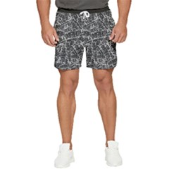 Rebel Life: Typography Black And White Pattern Men s Runner Shorts by dflcprintsclothing