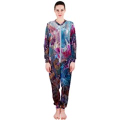 Straight Blend Module I Liquify 19-3 Color Edit Onepiece Jumpsuit (ladies) by kaleidomarblingart