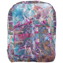 Straight Blend Module I Liquify 19-3 Color Edit Full Print Backpack by kaleidomarblingart