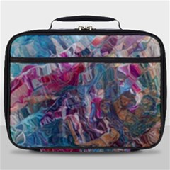 Straight Blend Module I Liquify 19-3 Color Edit Full Print Lunch Bag by kaleidomarblingart