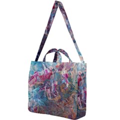 Straight Blend Module I Liquify 19-3 Color Edit Square Shoulder Tote Bag by kaleidomarblingart