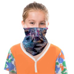 Straight Blend Module I Liquify 19-3 Color Edit Face Covering Bandana (kids) by kaleidomarblingart