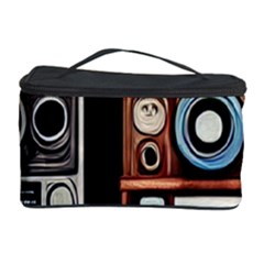 Retro Cameras Old Vintage Antique Technology Wallpaper Retrospective Cosmetic Storage Case by Grandong