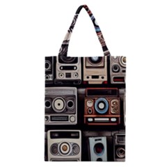 Retro Cameras Old Vintage Antique Technology Wallpaper Retrospective Classic Tote Bag by Grandong