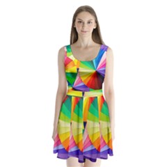 Bring Colors To Your Day Split Back Mini Dress 