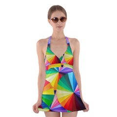 Bring Colors To Your Day Halter Dress Swimsuit 