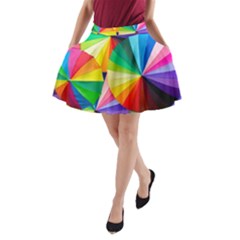 Bring Colors To Your Day A-line Pocket Skirt