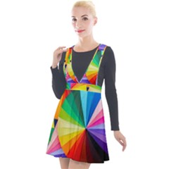 Bring Colors To Your Day Plunge Pinafore Velour Dress